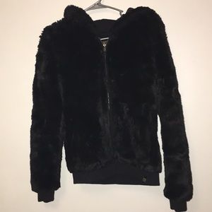 Black Fur PINK jacket